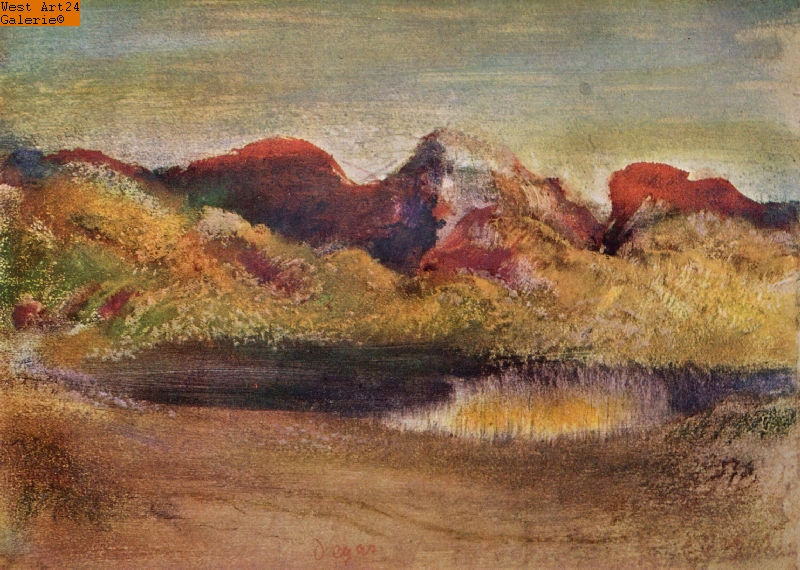 See und Berge nach Degas Gemäldeimitation